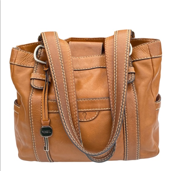 Handbags - Fossil handbag brown, leather.